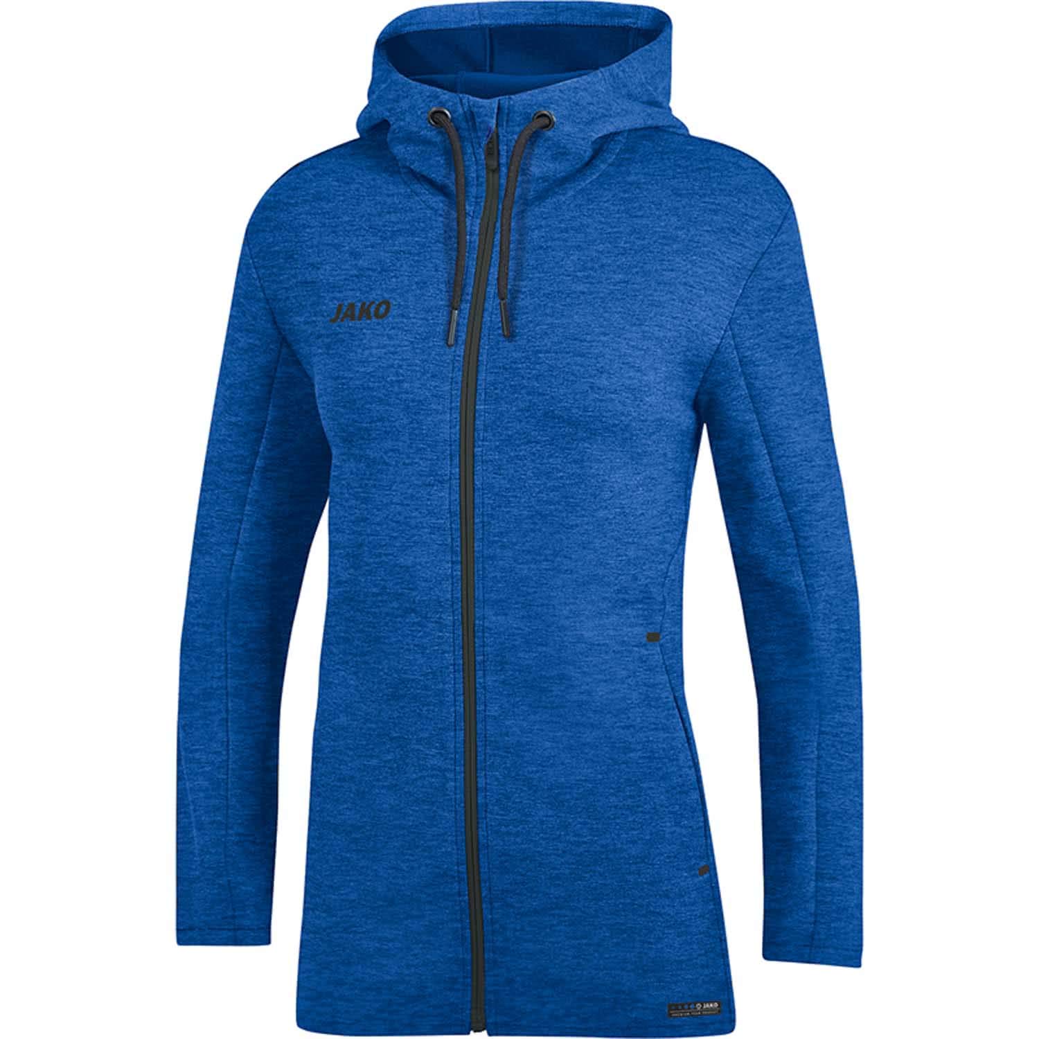 JAKO Women's Premium Basics Hooded Jacket, womens, womens hooded jacket, 6829, Royal mottled, 38