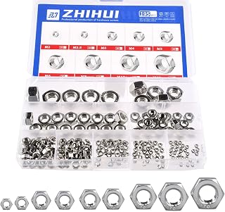 Hex Nut Metric Thread Hexagon Nuts Assortment Kit M2 M2.5 M3 M4 M5 M6 M8 M10 M12 304 Stainless Steel