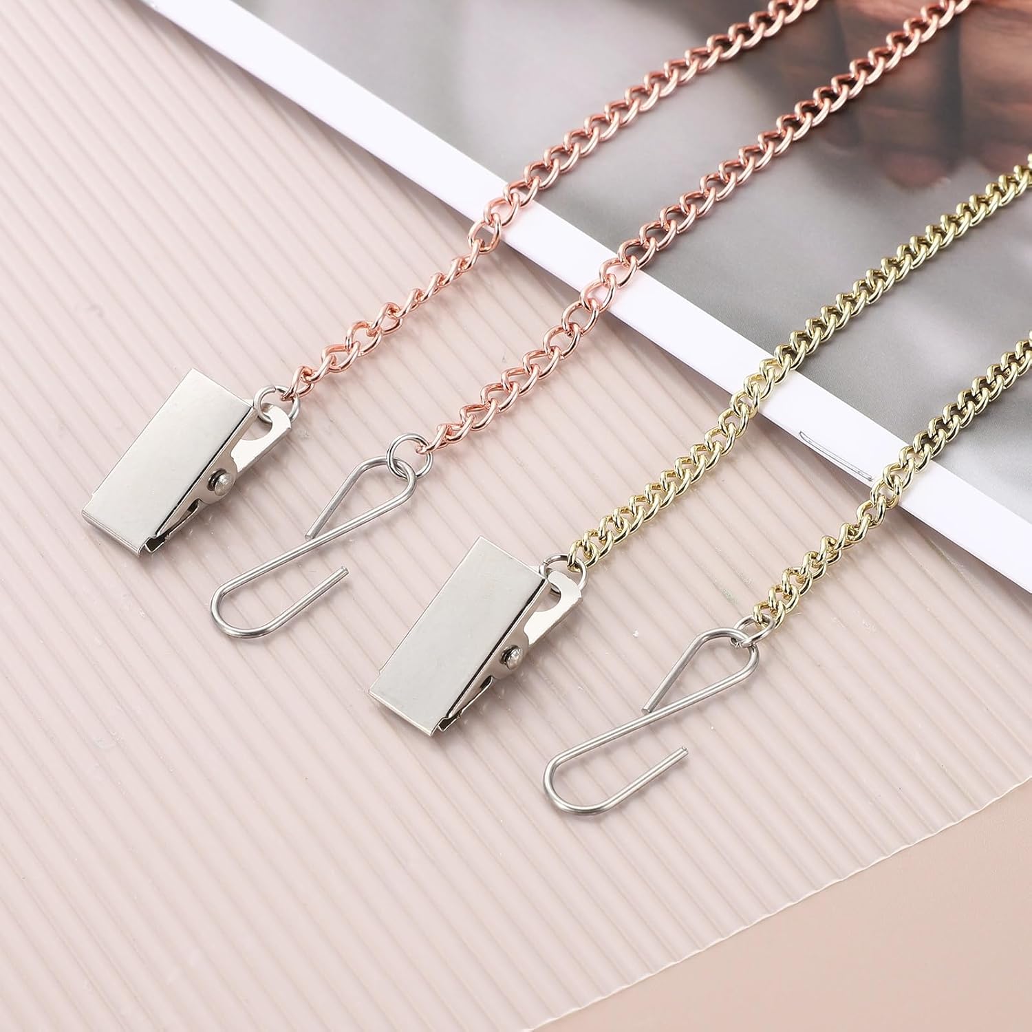 PATIKIL Zipper Helper Pull, 2 Pcs Back Zipper Puller Metal Clothing Assistant Aid with Clip for Dresses Easy Zip Up by Yourself, Rose Gold