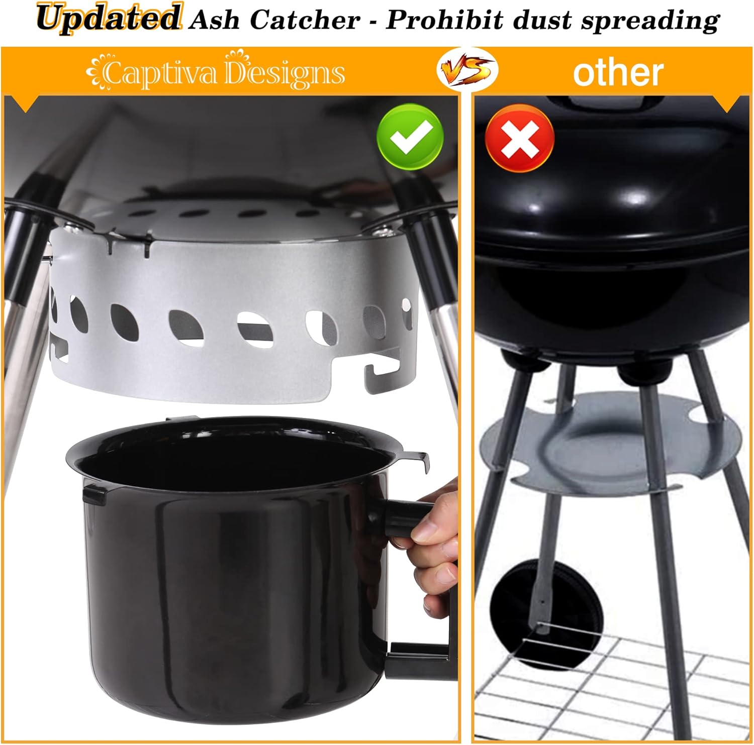 Comparison of updated ash catcher design