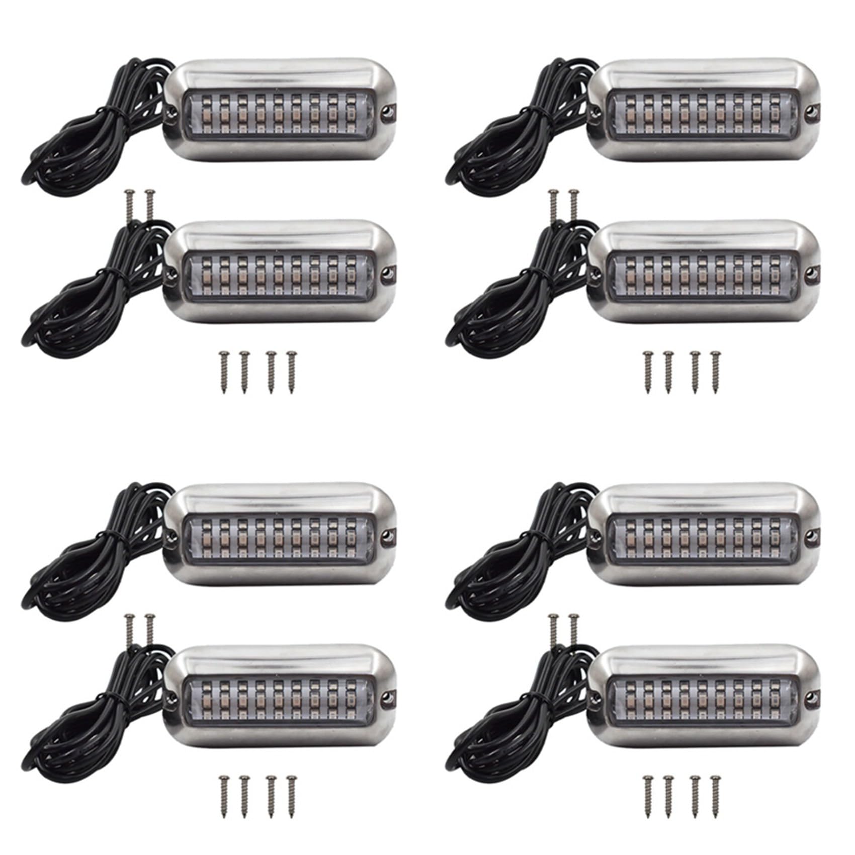 8Pz 27 Pontone -Luci Blu Inossidabili del LED per la Barca Marina