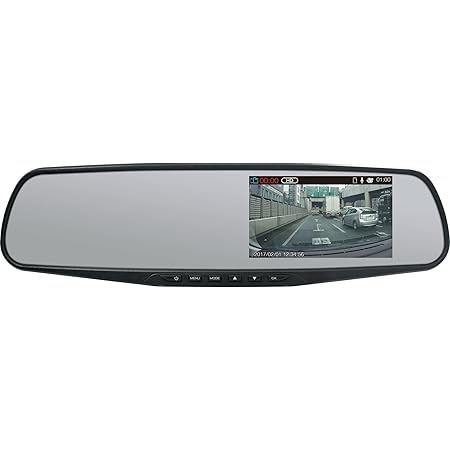 Amazon Ams アムス ドライブレコーダー ミラー型ドライブレコーダー Ams D104m 4 3インチ 100万画素 常時録画 衝撃録画 Gセンサー ドライブレコーダー本体 車 バイク