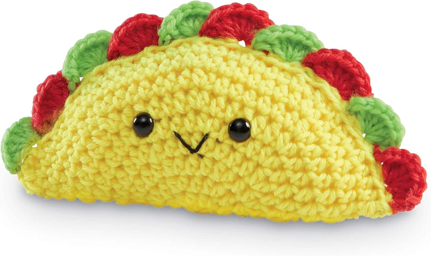 Loops & Threads Intermediate Taco Amigurumi Crochet Kit - Crochet Starter Kit Includes Instructions and Materials - 1 Pack