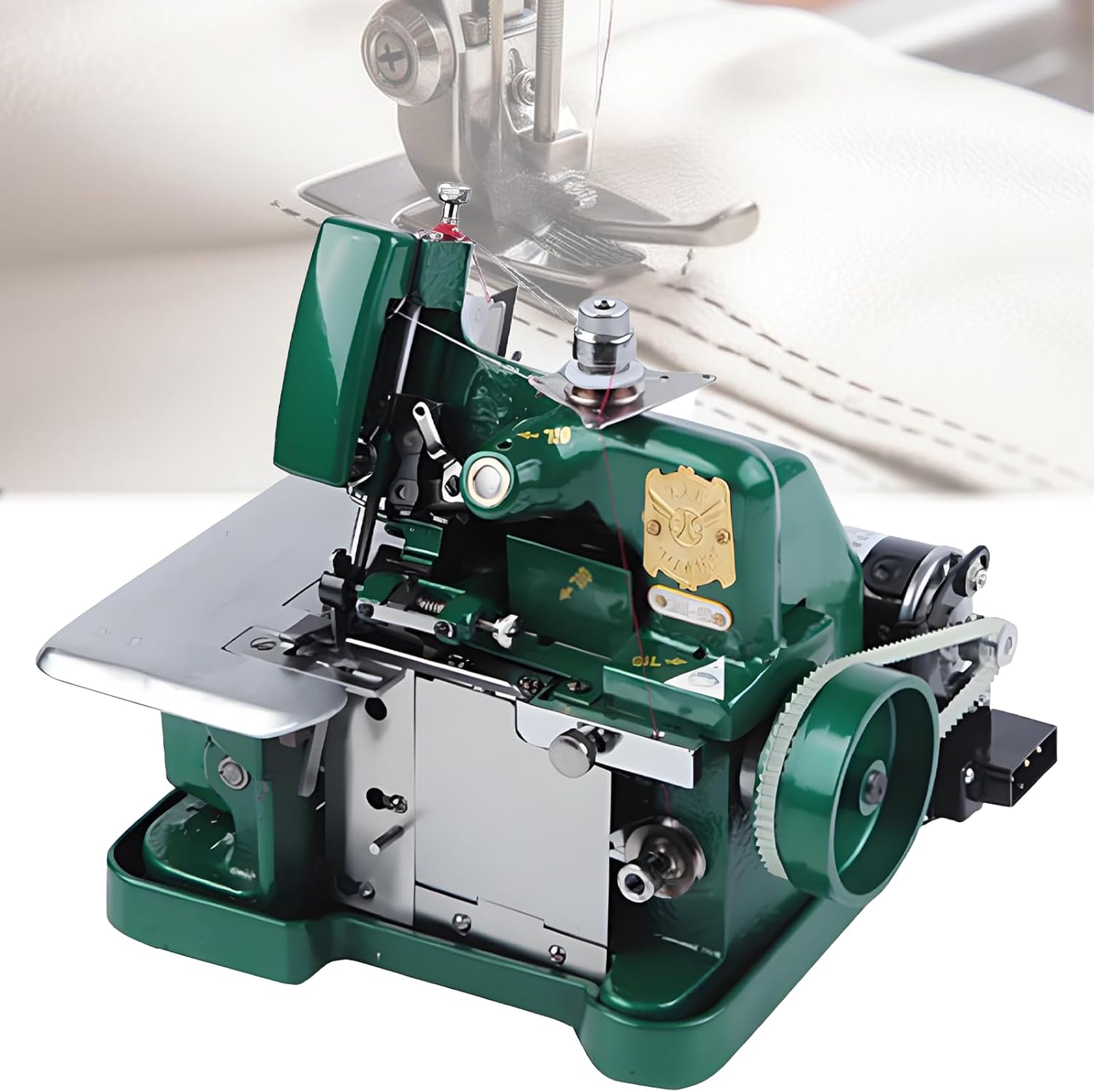 Industrial Overlock Sewing Machine/Serger | 3000 Stitches/Minute | Heavy-Duty Metal Frame Green