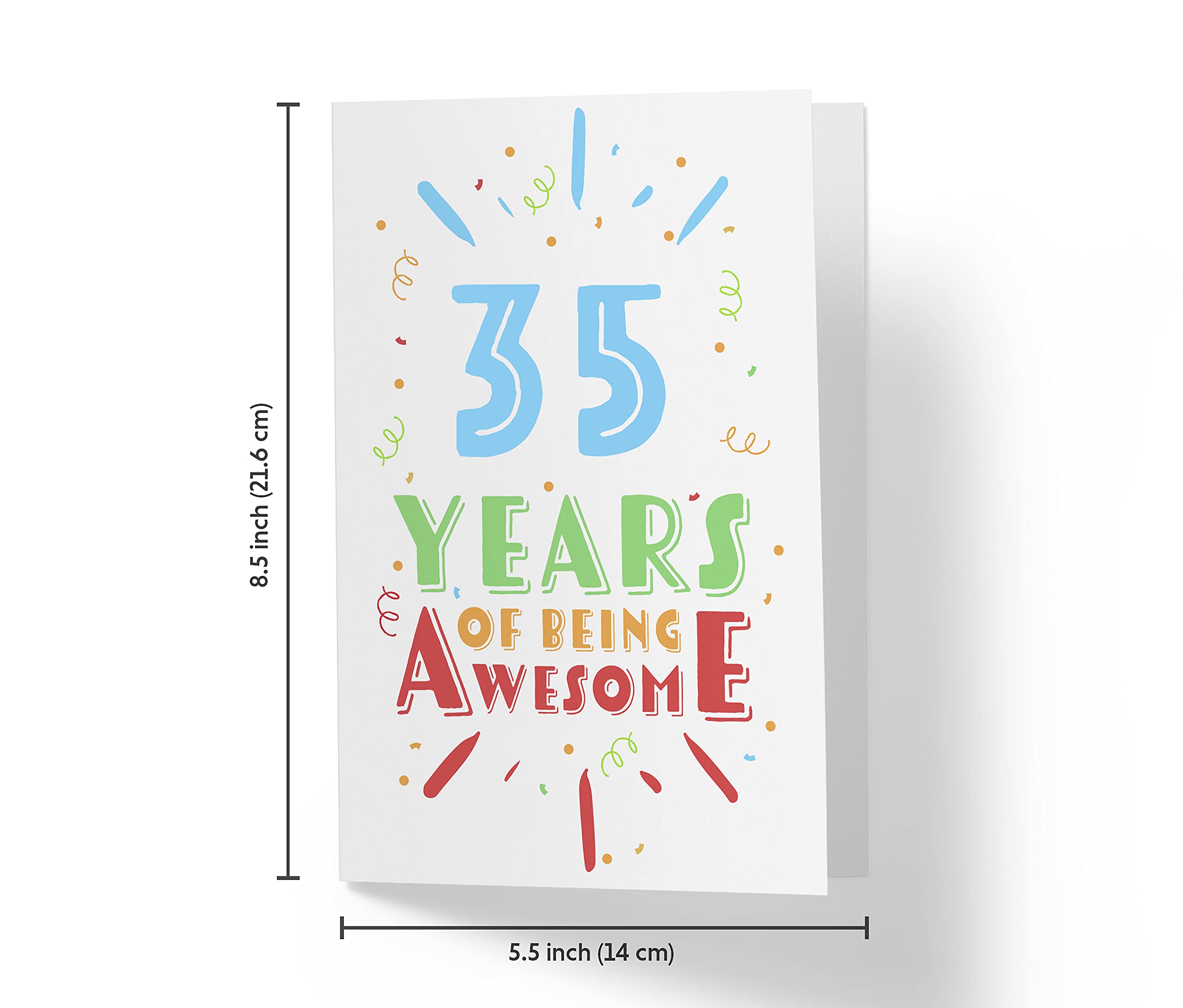 Geburtstagskarte Zum 35. Geburtstag „You Are Lucky“ | 14 X 21,6 Cm, Hochwertiger Karton | Mit Rotem Umschlag, Blanko Innen