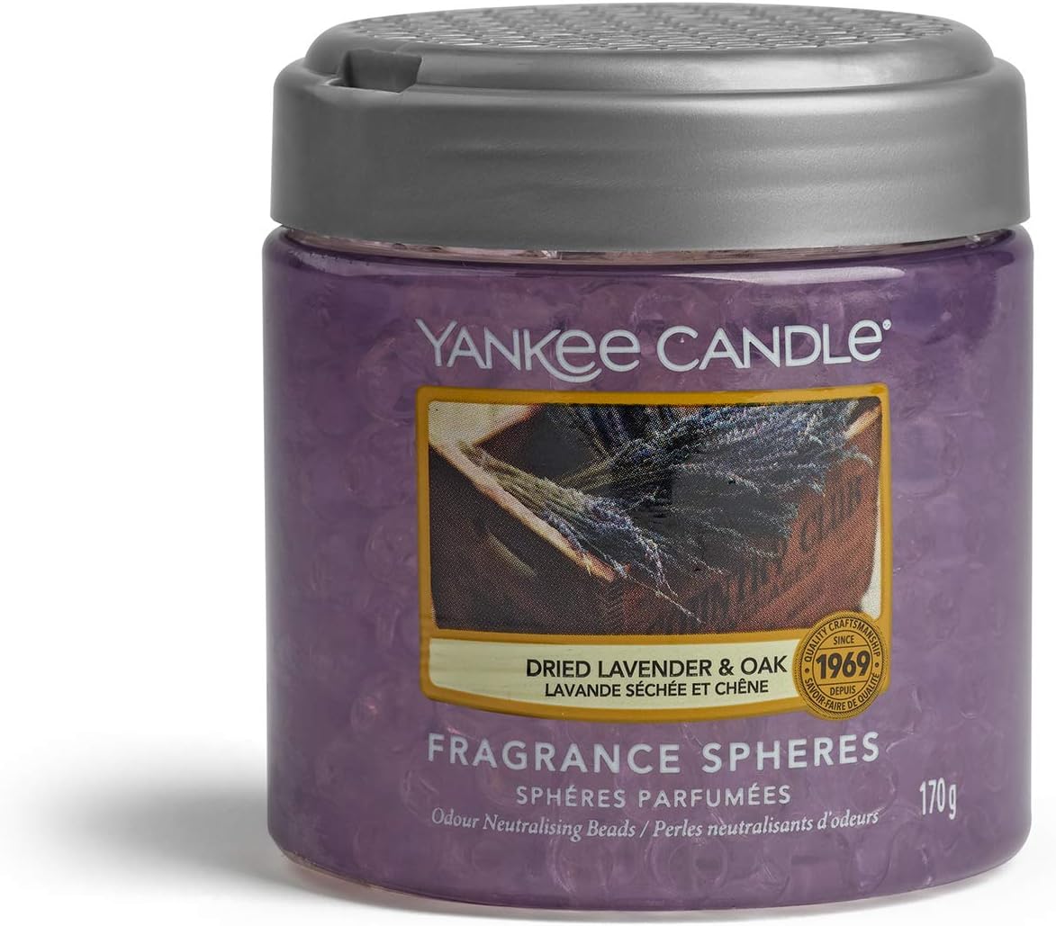 Yankee Candle Fragrance Spheres Air Freshener, Farmer's Market Collection, Dries Lavender and Oak, Purple, 7.4 cm x 8 cm