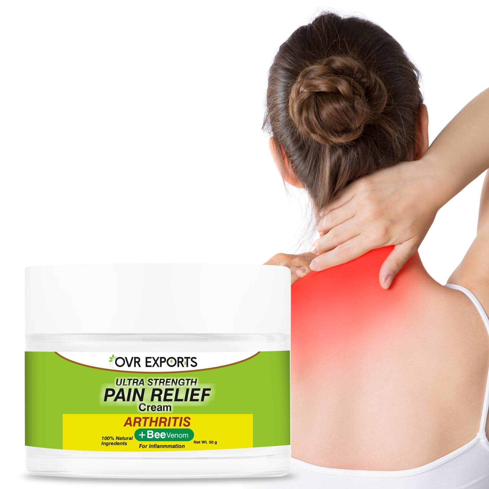 OVR EXPORTS Joint Therapy Cream Joint and Bone Cream, Muscle Rub Pain Relieving Cream, Pain Relief Cream, Relieve Joint Pain for Whole Body,50G + 50G (Pack of 2)