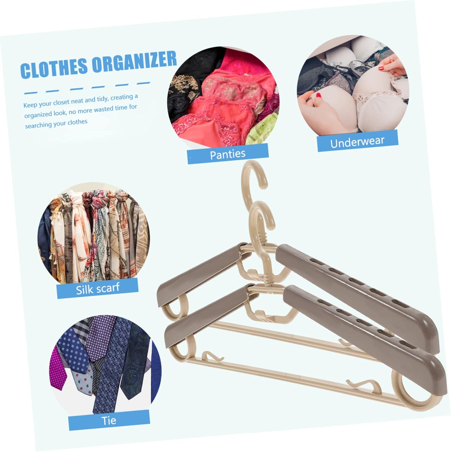 10pcs Extra Wide Hangers for Coats Space Saving No Shoulder Bump Heavy Duty Plastic Coat Hangers for Closet