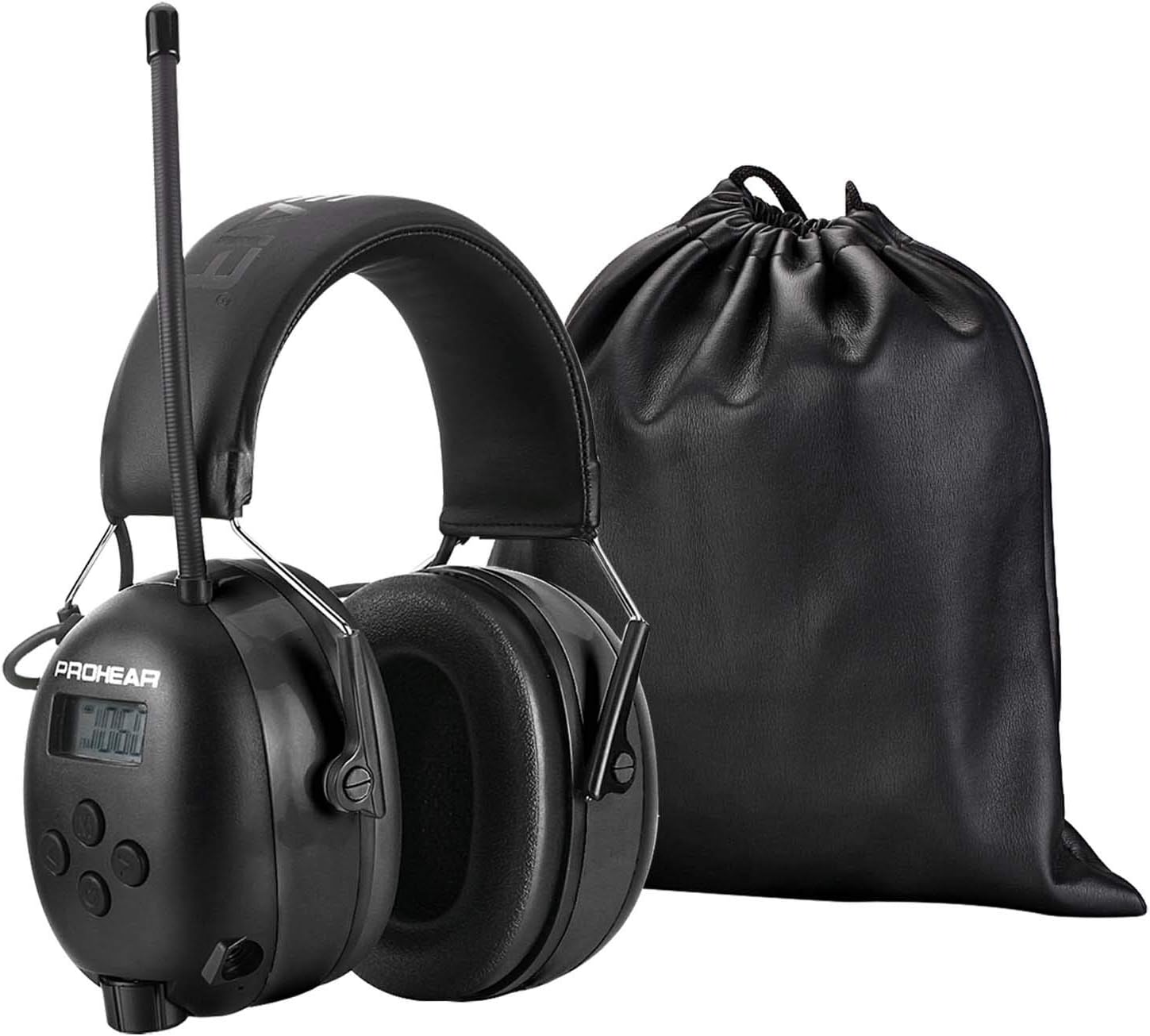 PROHEAR033 Upgraded 5.3 Bluetooth Hearing Protection AM FM Radio Headphones, Noise Reduction Safety Earmuffs with Rechargeable 2000 mAH Battery, Ear Protector for Mowing Lawn Work, Gifts for Father