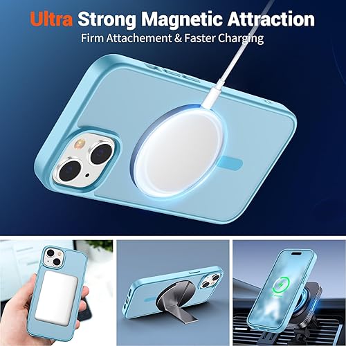 Miniatura 492 de SUPFINE Funda magnética para iPhone 11 (compatible con MagSafe) (protección contra caídas de grado militar), translúcida mate a prueba de golpes
