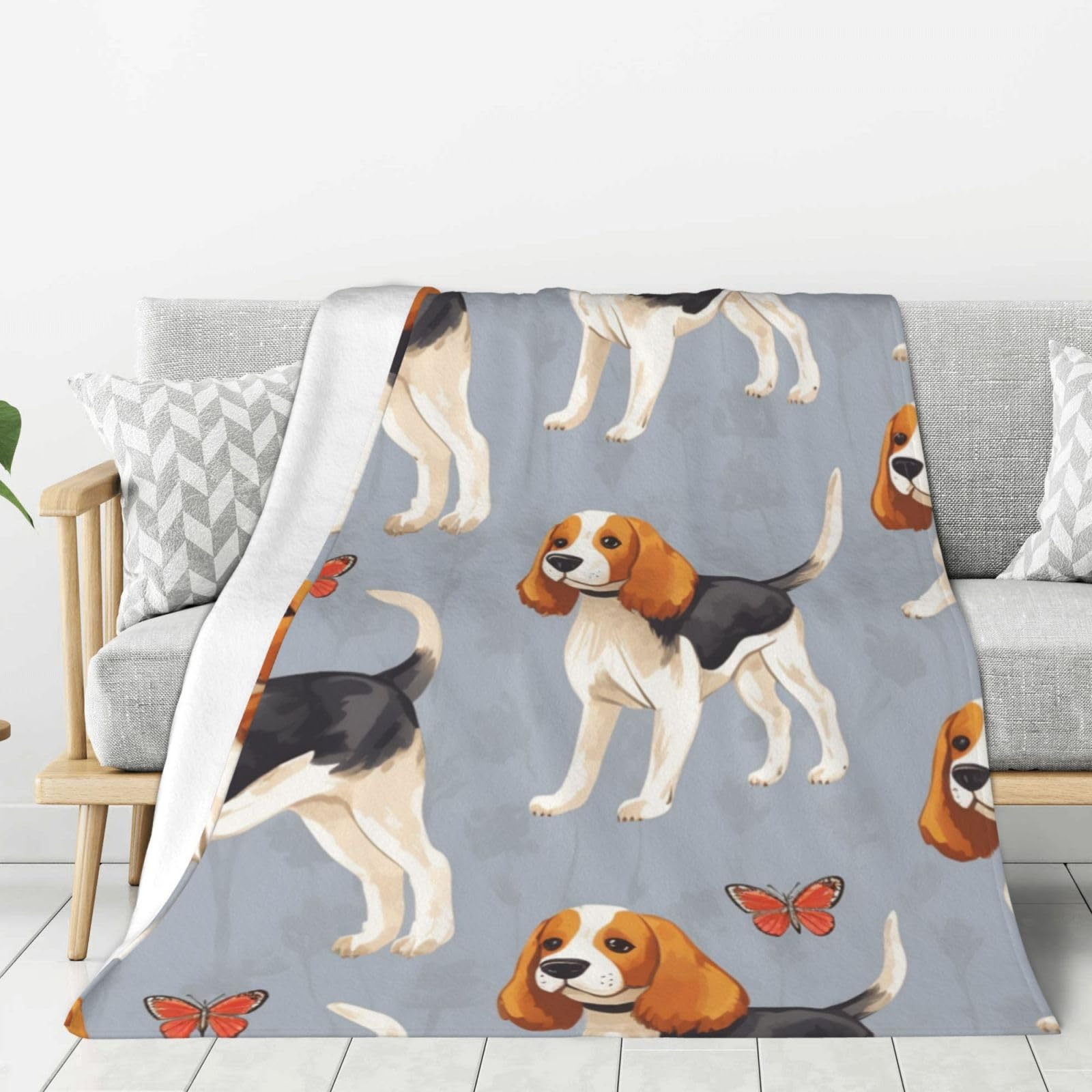 Couverture en flanelle Beagle 203x152 cm plaid canapé et lit