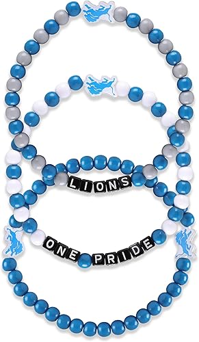 Vista 29 de FOCO NFL unisex-adult NFL Team Logo Officially Licensed 3-Pack Beaded Friendship Bracelets