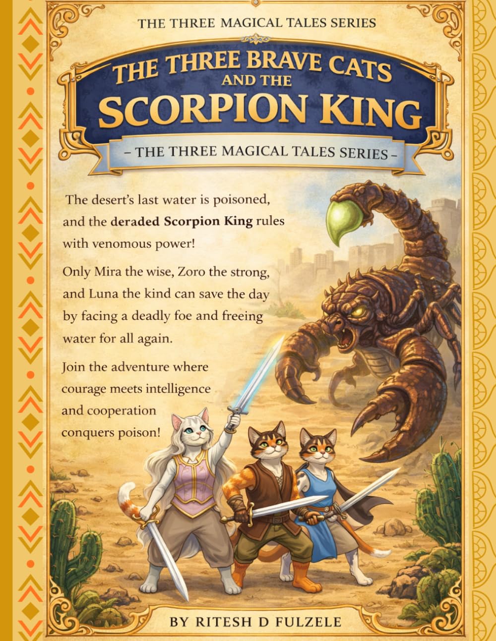 THE THREE BRAVE CATS AND THE SCORPION KING: The Three Magical Tales Series