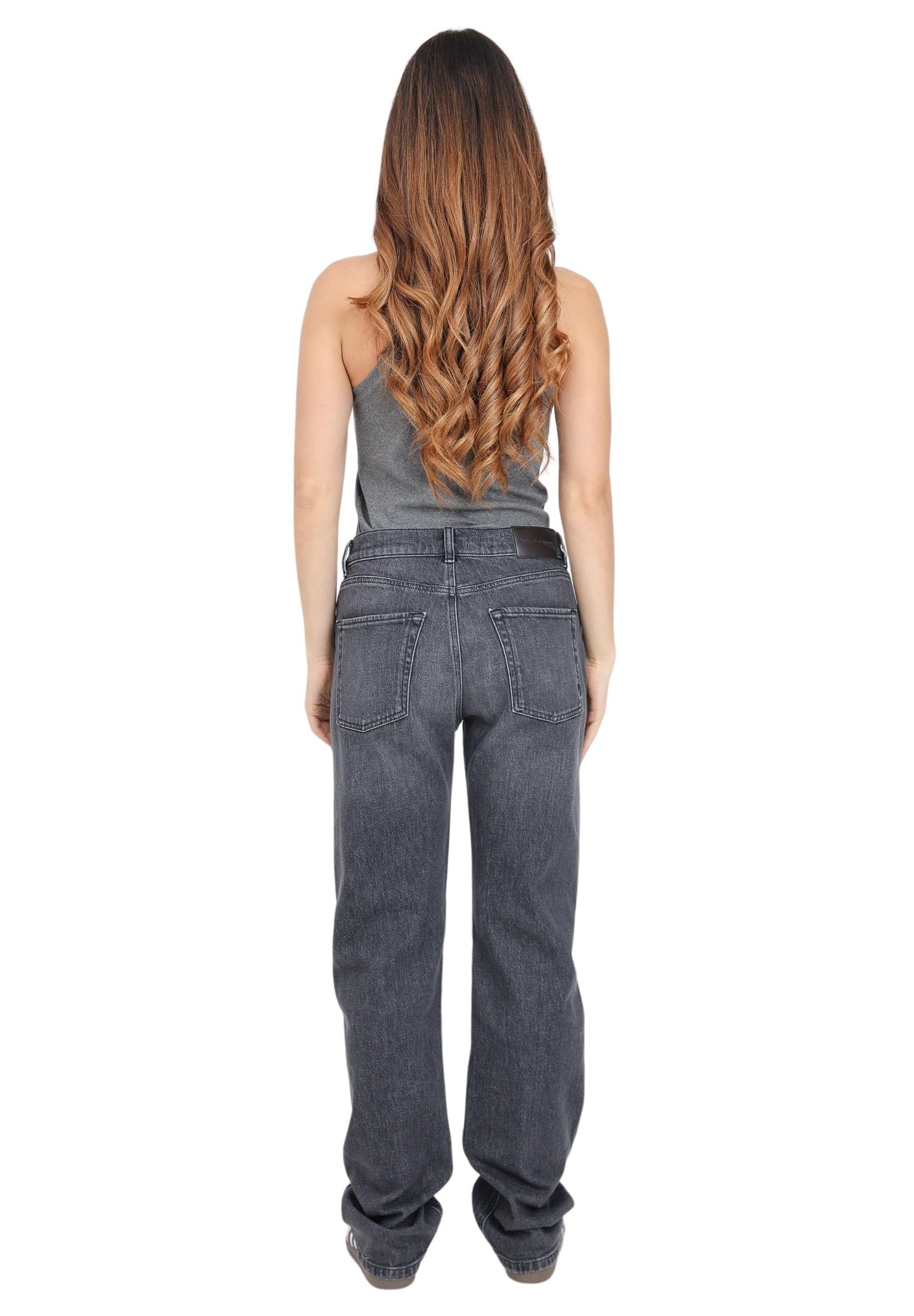 Pinko Jeans Leyda Loose Nero da Donna 28