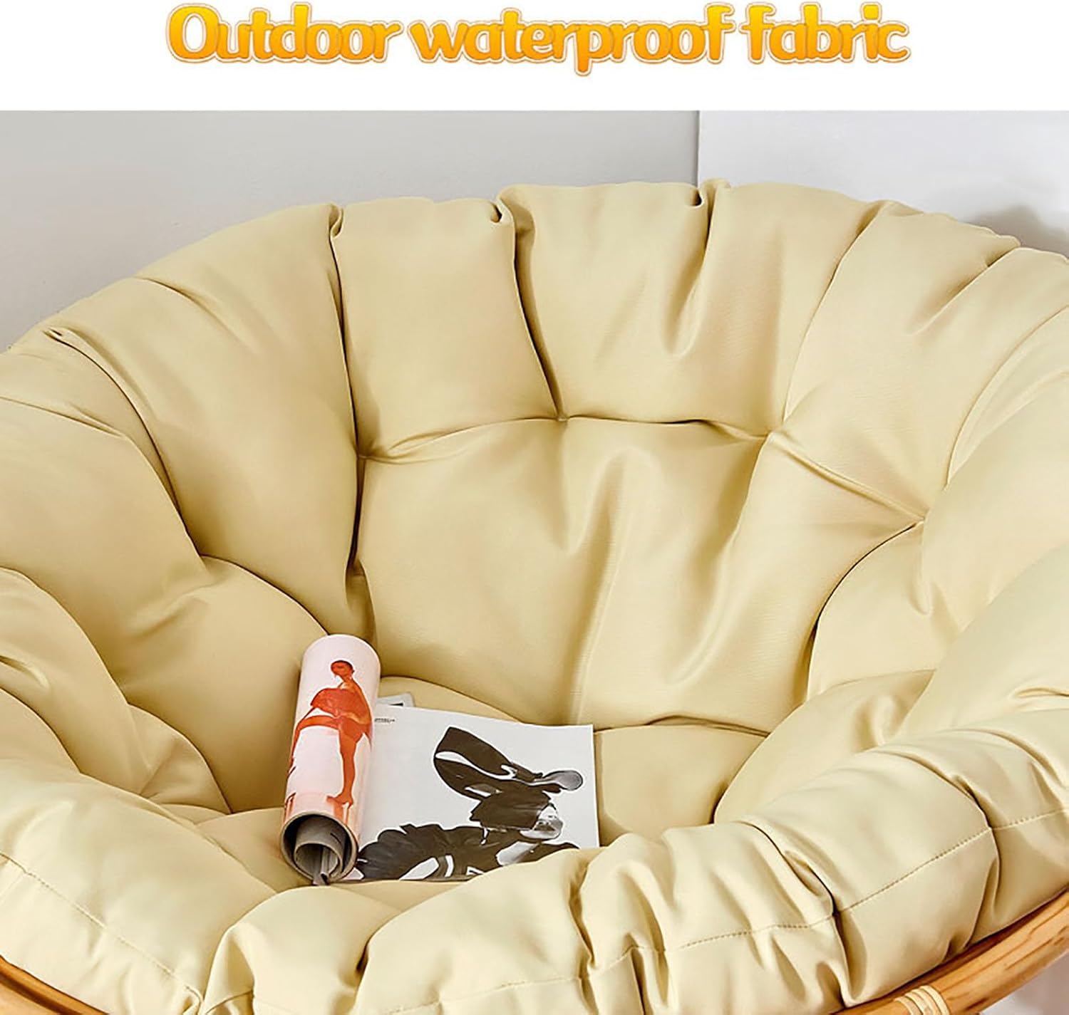 BK&MF Round Chair Cushion, Fluffy Thickened Soft Seat Cushion, Hanging Swing Comfortable Cushion for Outdoor and Indoor Garden,L,70cm(28")