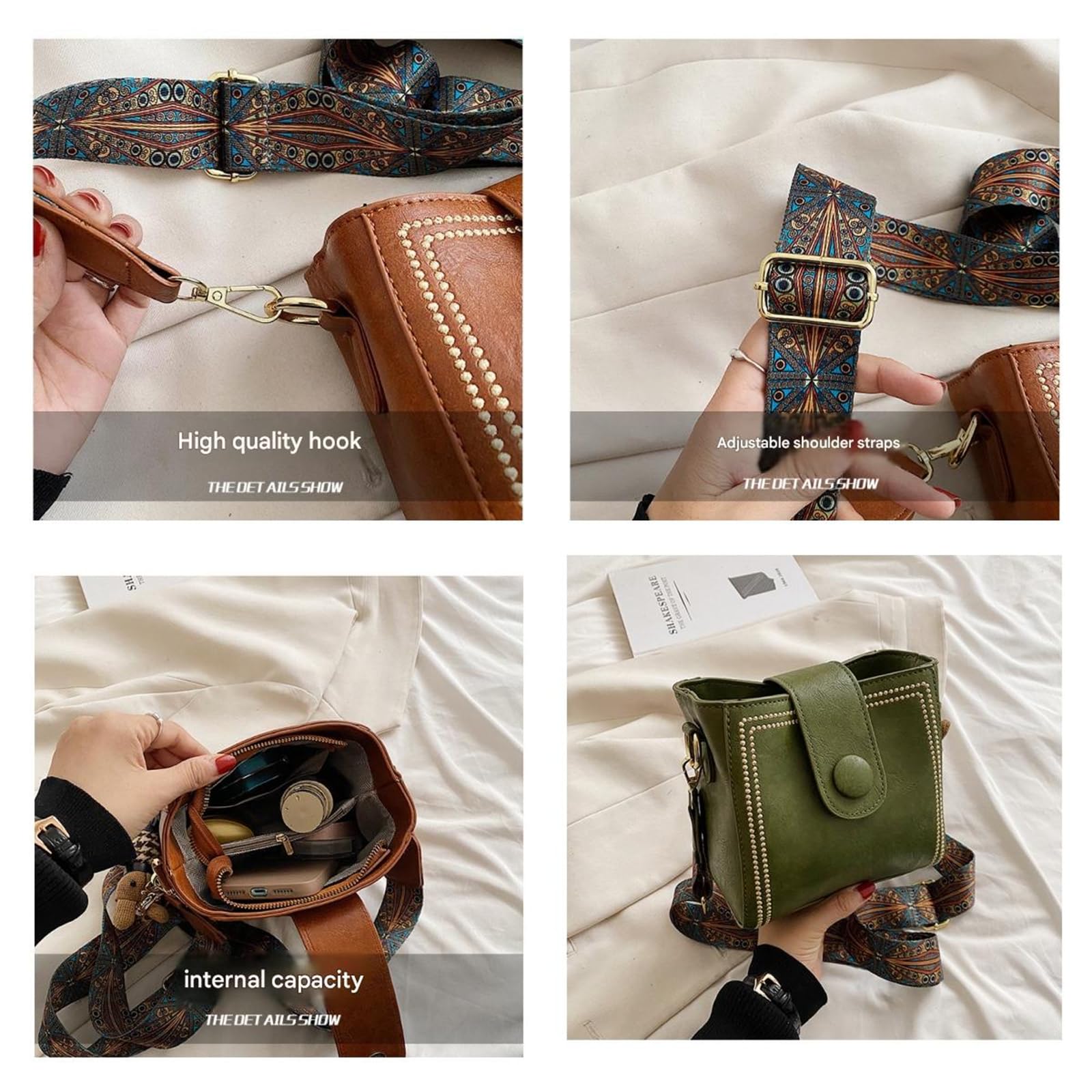 Borsa A Tracolla da Donna Secchiello Elegante E Versatile Piccola-Verde