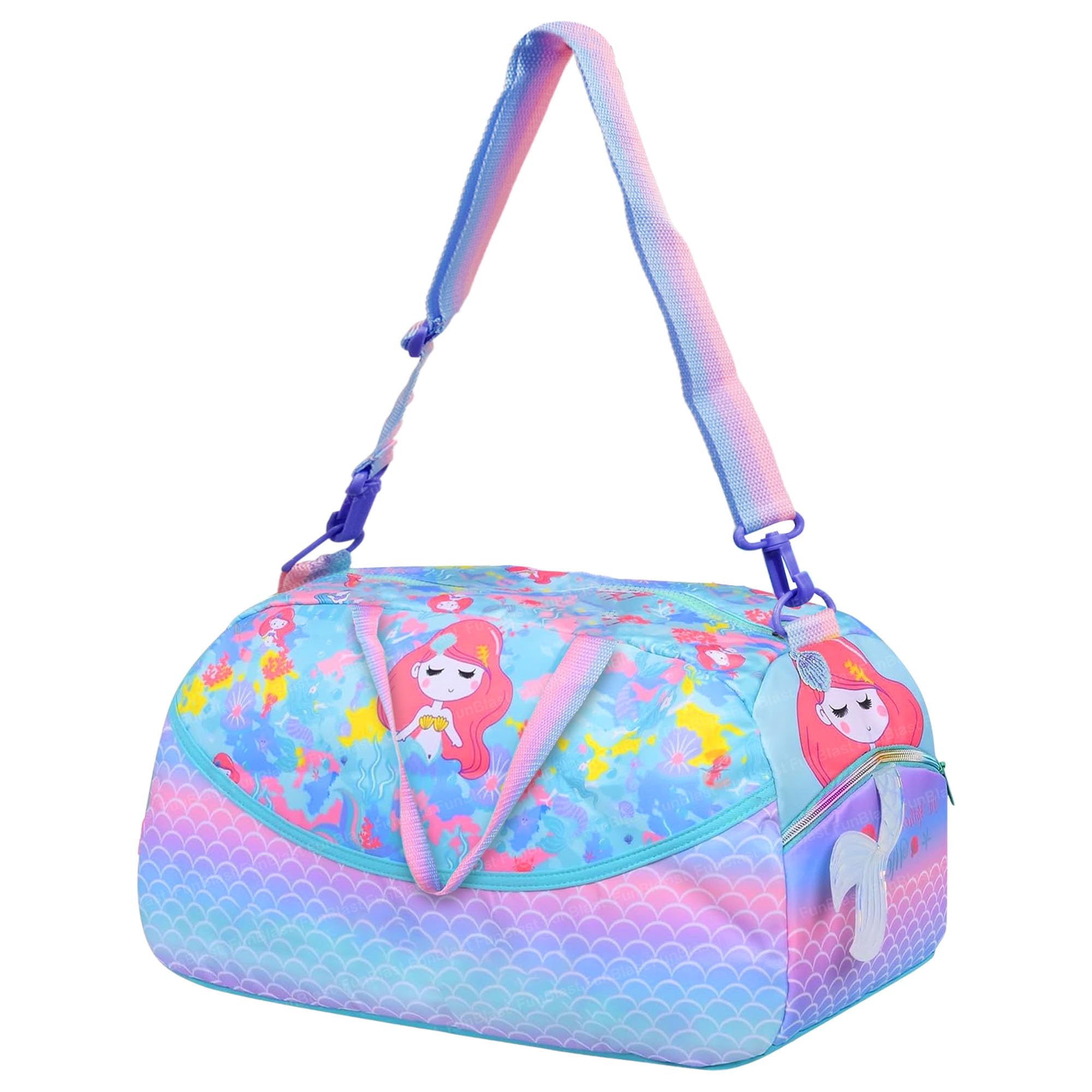 Duffle Bags for Girls – Waterproof Duffle Bag for Kids, Shoulder Bag with Multi Compartment, Ideal for Travel, Swimming, Picnic, Gym, Sports, Girls Duffle Bags (Mermaid)-image-43