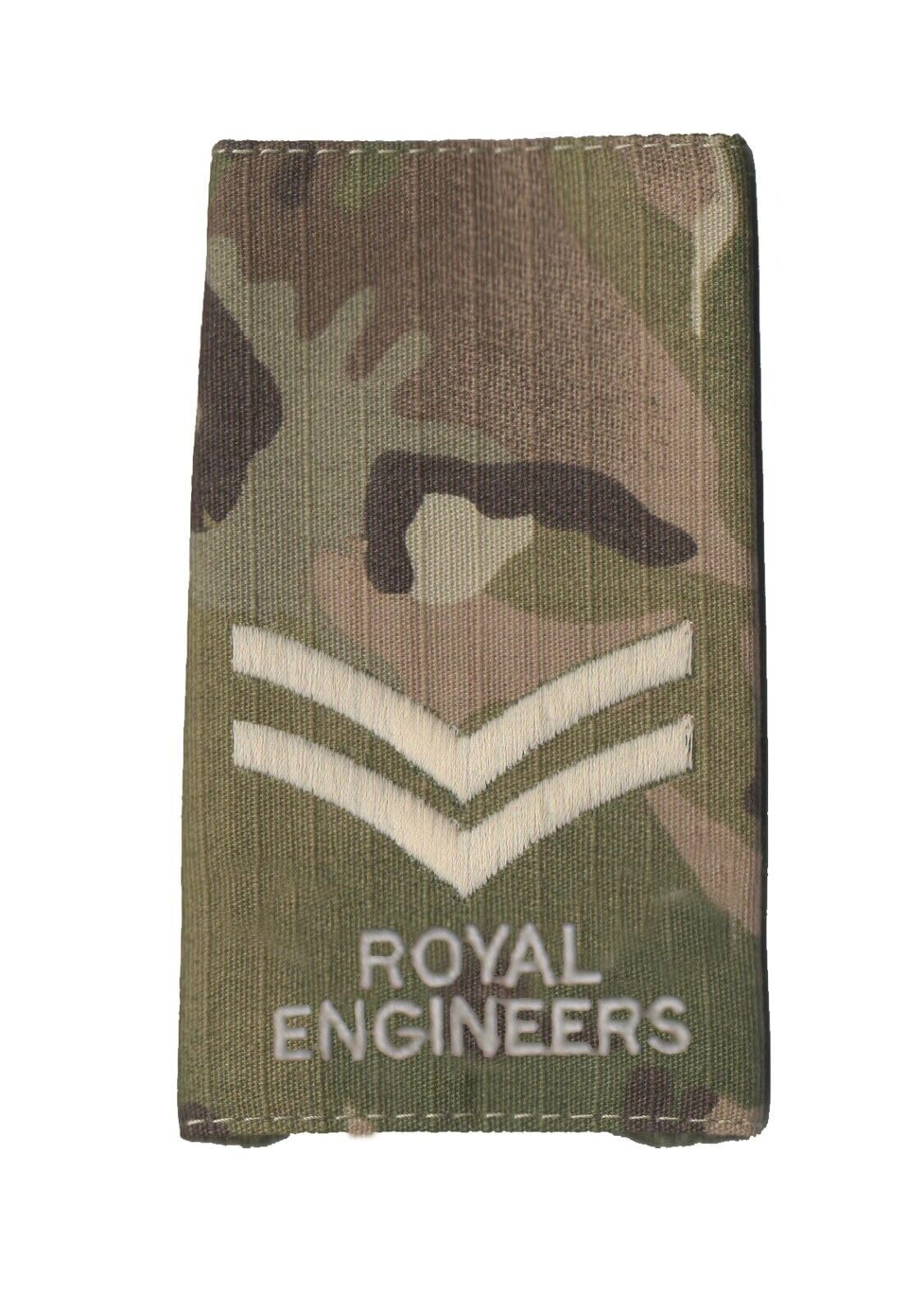 Cl Distribution Unisex Mtp Royal Engineers /Multicam Rank Slide - British Army Military - One Slide (Corporal)