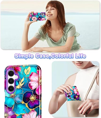 Miniatura 6 de Btscase Funda compatible con Samsung Galaxy A16 5G Case de 6.7 pulgadas, elegante patrón 3 en 1, resistente cuerpo completo, a prueba de golpes, PC