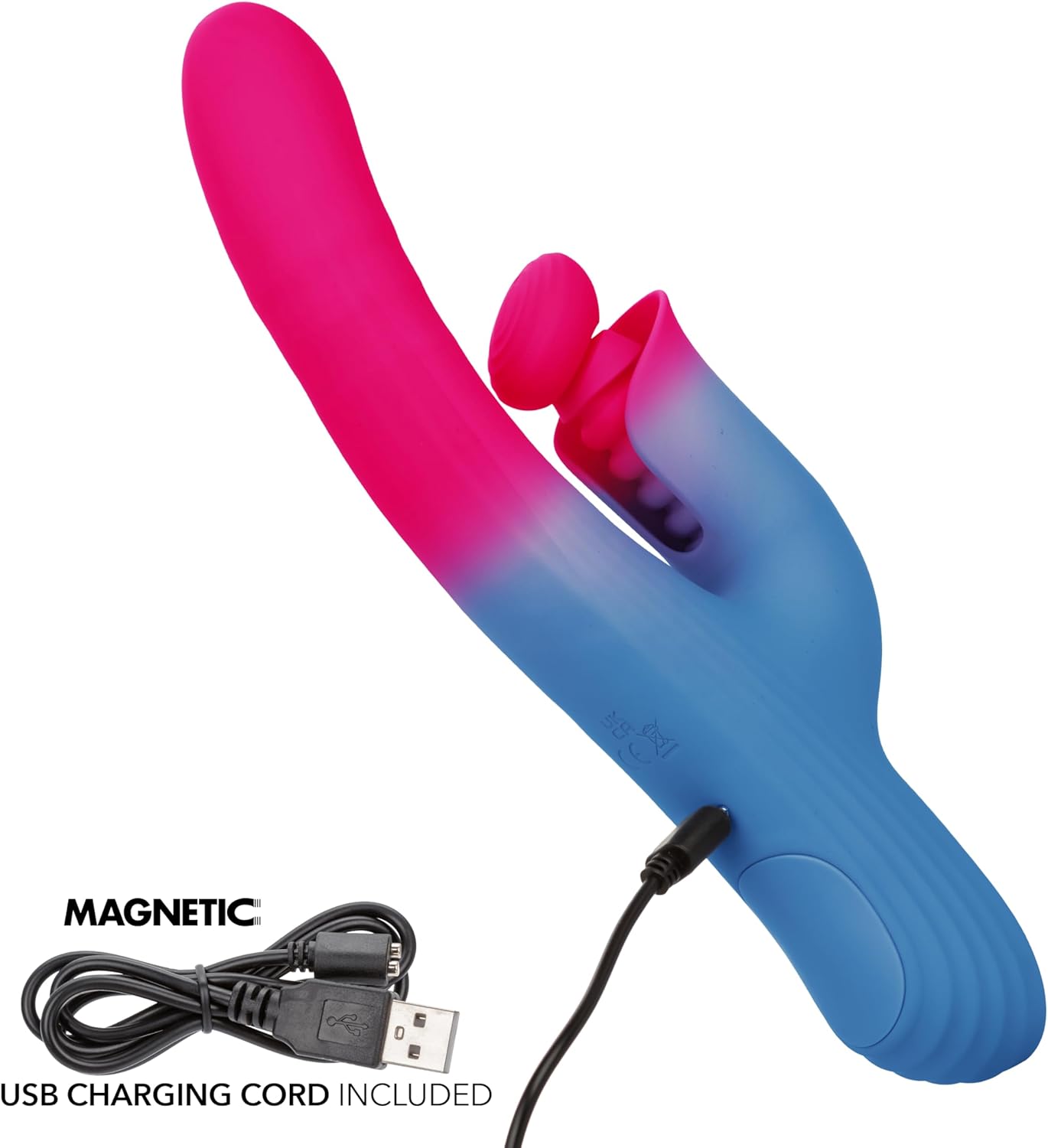 CalExotics Elation Thrusting Dual Stimulator, Rabbit Vibrator with 1000-Combinations of Vibration and Thrusting Action, Waterproof Silicone and Independently Operated Triple Motors SE-4374-25-3