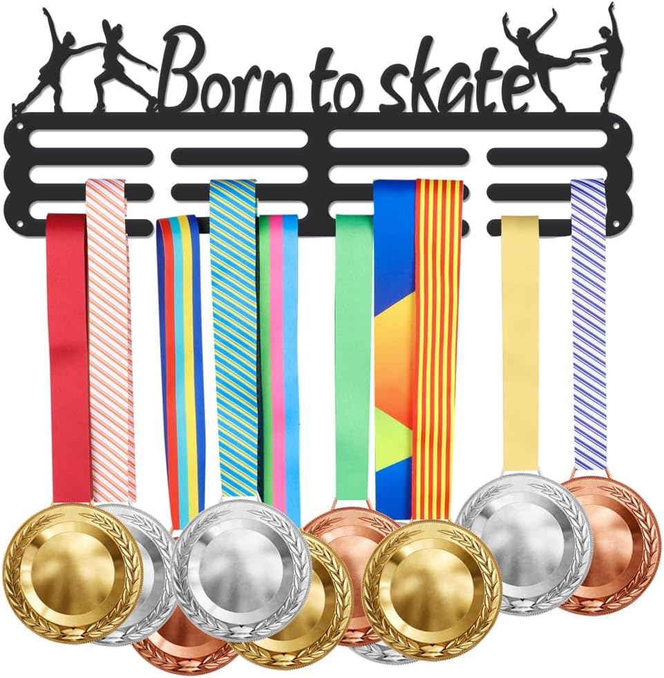 SUPERDANT Sports Medal Hanger Ribbon Display Holder Rack Medal Wall Hanger Personalized Medal Holder Metal Wall Mounted Race Award Hanger for Wall Mount