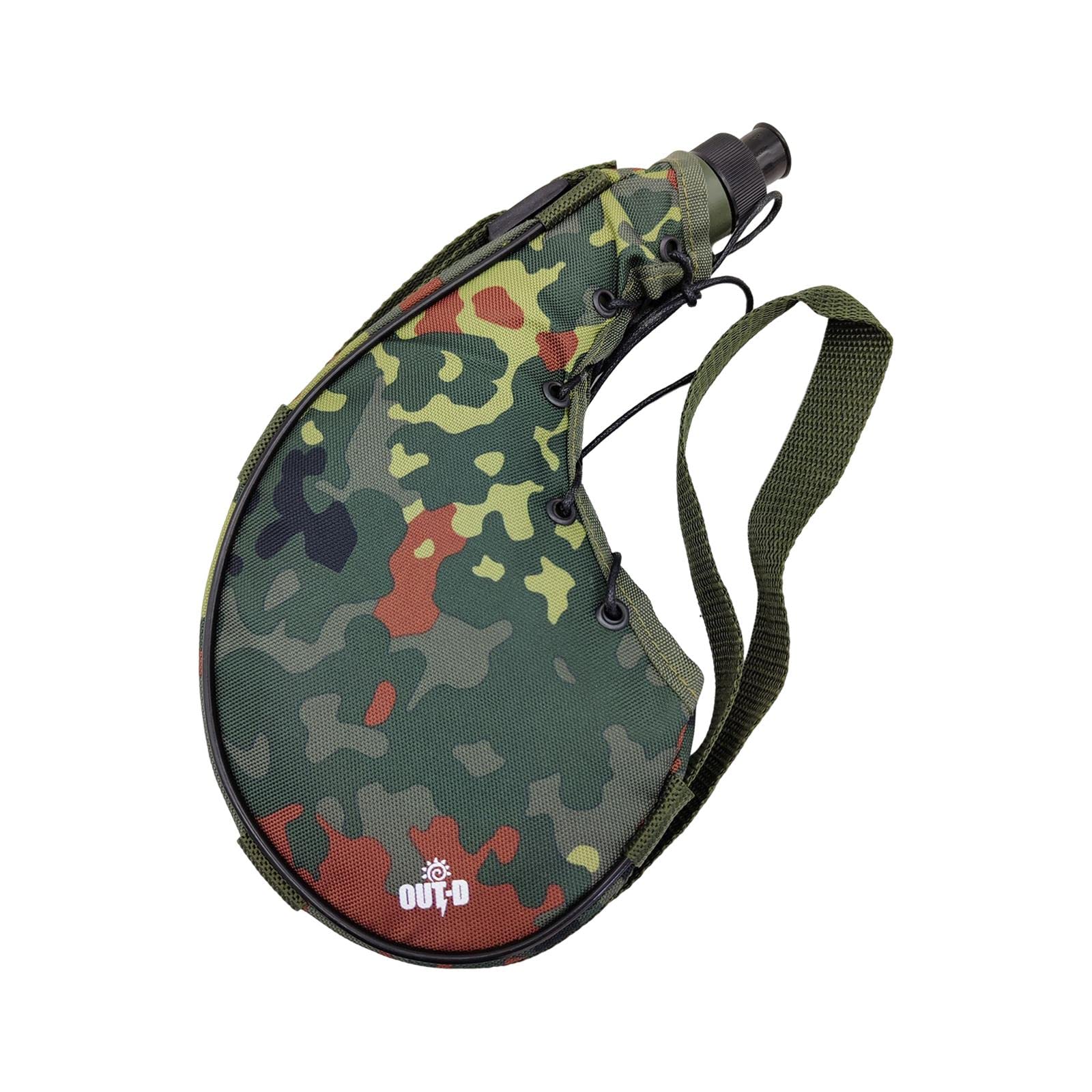 5er-Set Wasserflasche Armee Camping Flachmann für Jagd Trekking Camouflage Rot 28x13x4.8cm
