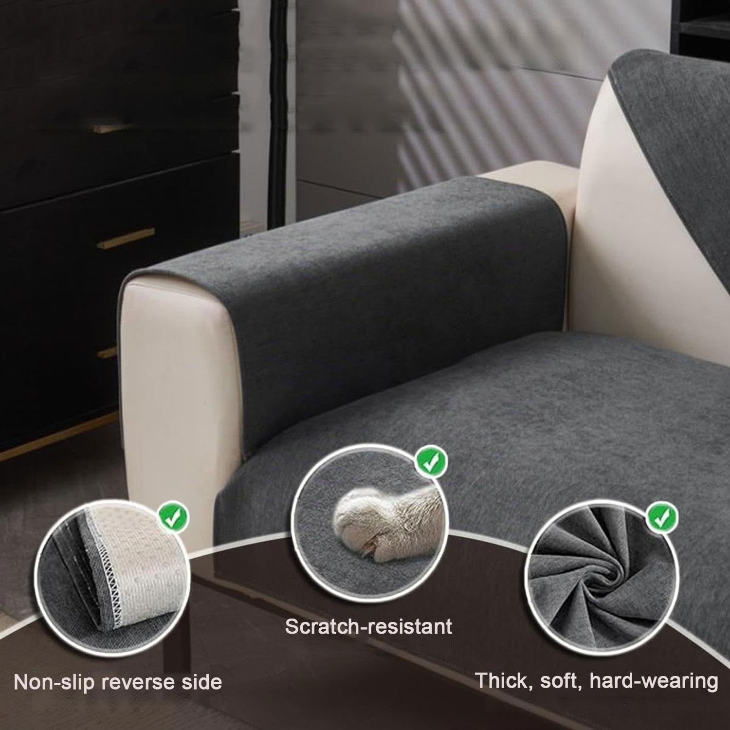 Housse de Canapé Épais Antidérapante Protection Canape Chat Anti Griffe