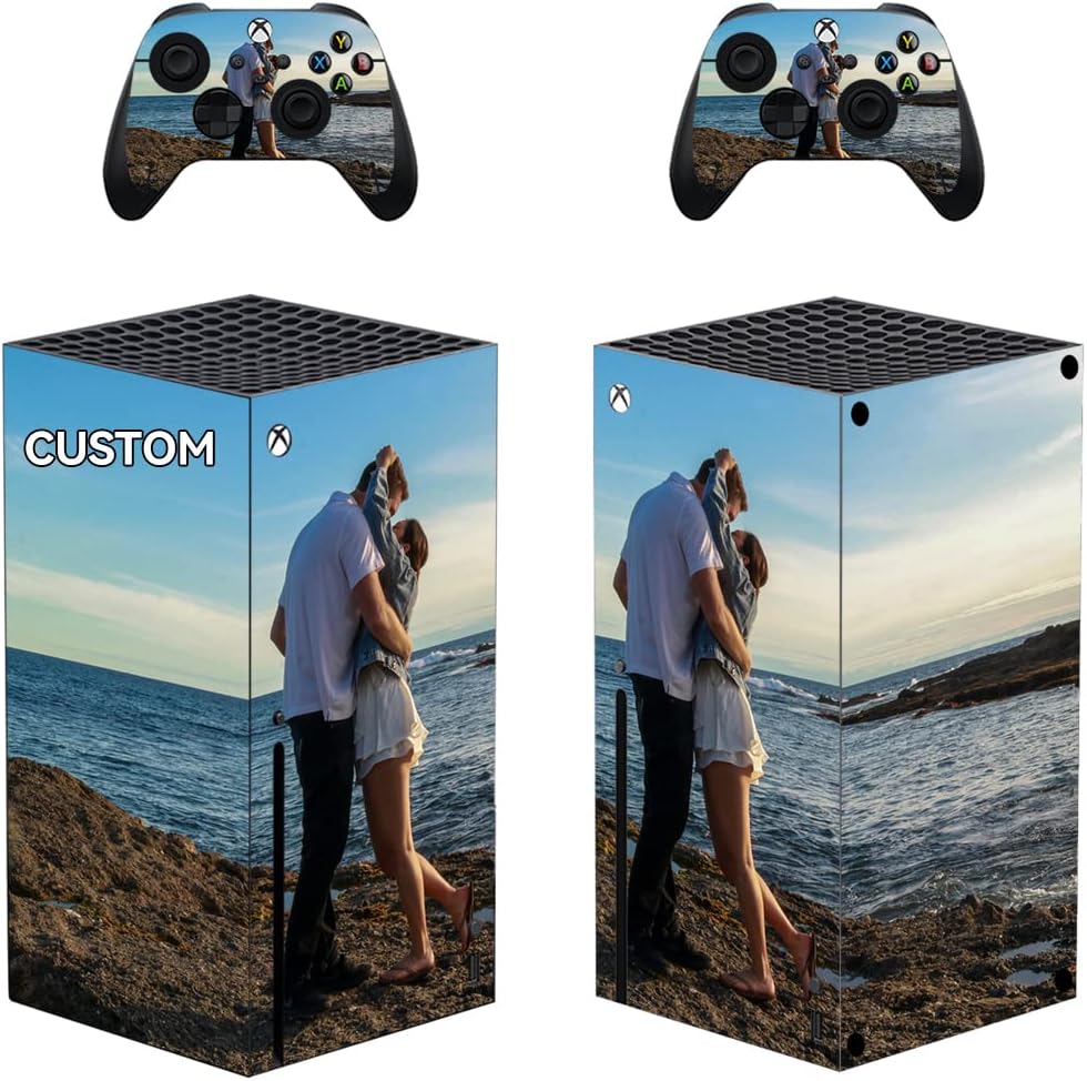 Custom Vinyl Skin Sticker Decal Cover for Xbox Series X Console and Controllers with Your Own Personalized Photos or Game Screenshots