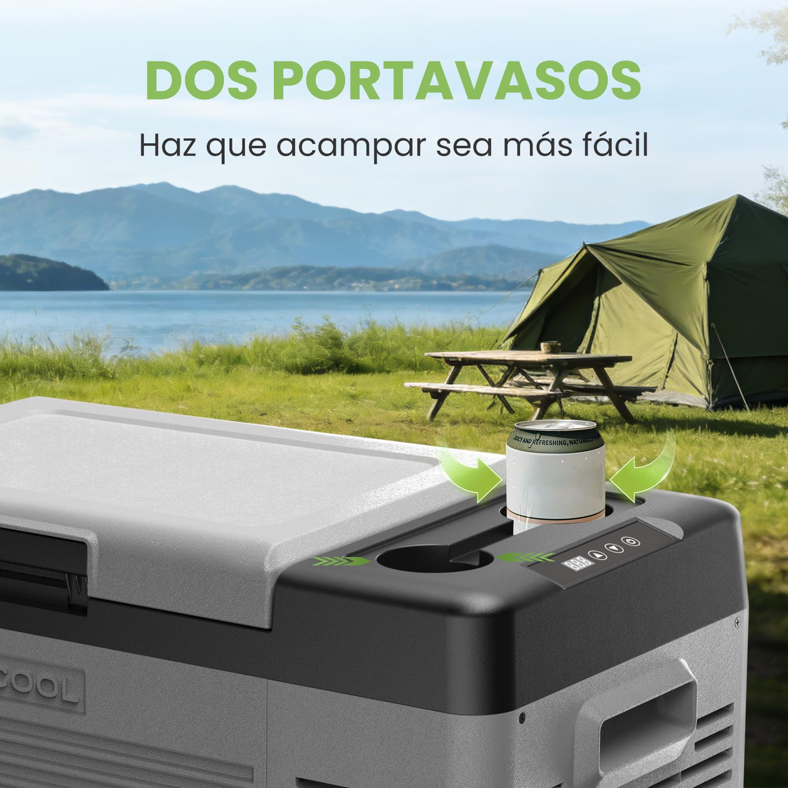 Alpicool CL15 Portátil Coche Frigoríficos 15L, Nuevo 2026 de Nevera Portátil Eléctrica 12V /24V DC, Mini Nevera de Coche 20°C a -20°C, Nevera Compresor para Hogar, Camping, Viajes, Automóvil, Gris