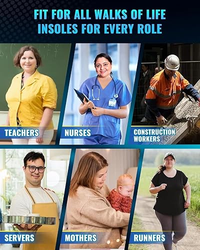 Vista 13 de Plantillas de soporte de arco para fascitis plantar: insertos de soporte de arco resistentes para mujeres y hombres más de 220 libras - Arco