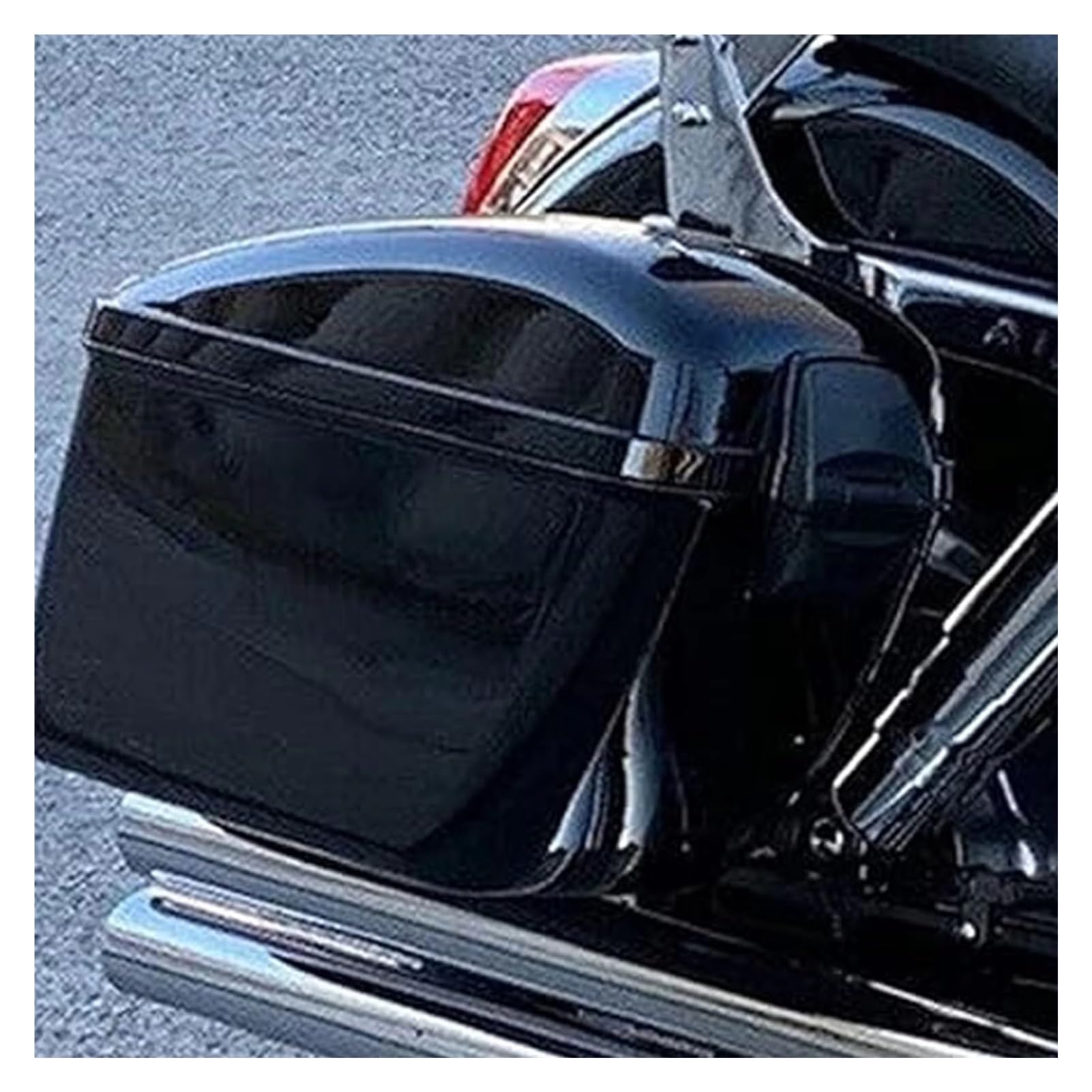 Borsa Posteriore Moto Borse Sella Rigide Per Moto 22 Litri Con Serratura Robusta Plastica ABS Portaoggetti Laterale Universale Per Bagagliaio Nero Lucido