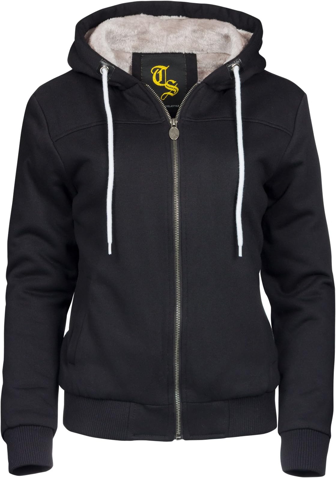 Women's Winter Faux Fur Lined Hoodie Hooded Sweatshirt Jacket Women's Jacket