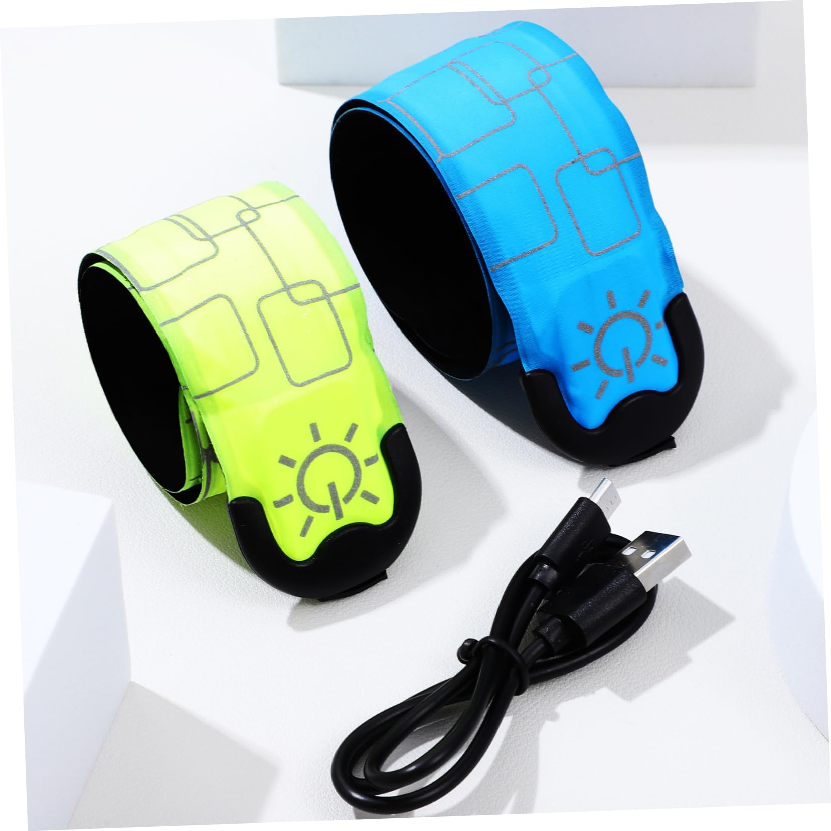 Brassards à Claquer LED 4 Pièces en Pvc pour Adultes et Garçon et Filles