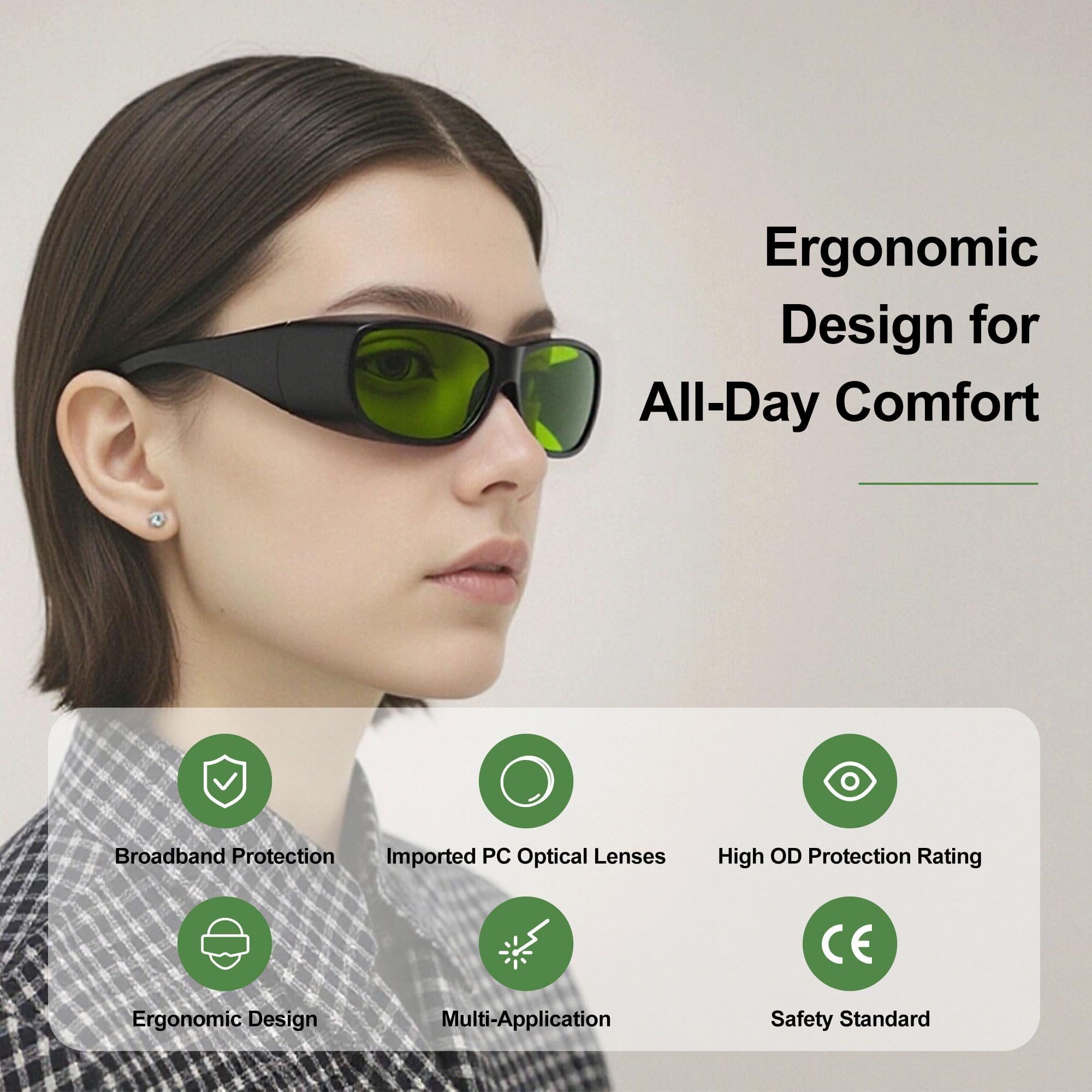 Laserowe okulary ochronne, okulary laserowe OD6+, ochrona oczu
