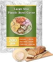 200 Reusable Elastic Bowl Covers - Shower Caps for Sourdough Bread Proofing, BPA-Free Food Wraps for Baking, Fermentation & Storage