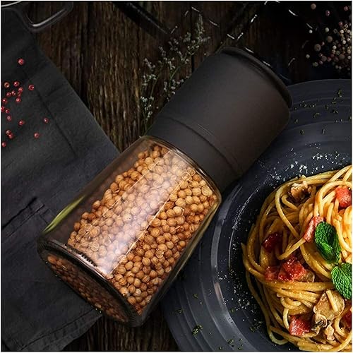 Miniatura 6 de Molinillo de pimienta, molinillo de sal, molinillos de sal y pimienta, molinos de grosor ajustables, material de vidrio para recargar sal marina y