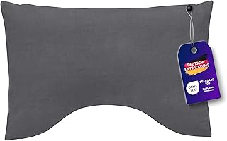 Traumnacht Exklusiv Schlafkissen Spezial mit druckentlastendem Viscoschaum, 40 x 60 cm, grau, Öko-Tex Zertifiziert, produziert nach deutschem Qualitätsstandard