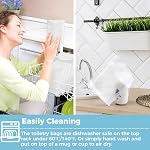 SPLF Sacs de toilette clairs étanches TSA Sacs à fermeture éclair approuvés Taille du quart BPA Sacs de maquillage gratuits pour femmes Hommes Sacs pour toilettes, blanc, 2 grand 2 Moyenne