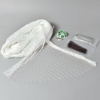 6'x50' White Polyester Bird Netting with 1" Square Mesh, Strong and Durable Chicken Coop Roof Netting, Protect Your Poultry from Hawks, Great for Gardens, Fences and Fruit Tree