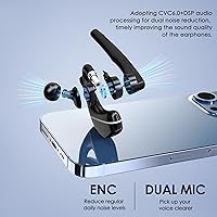 Vista 4 de Auriculares Bluetooth V5.3, Audífonos inalámbricos con estuche de carga de 1000mAh, 96H de tiempo de conversación, auriculares manos libres