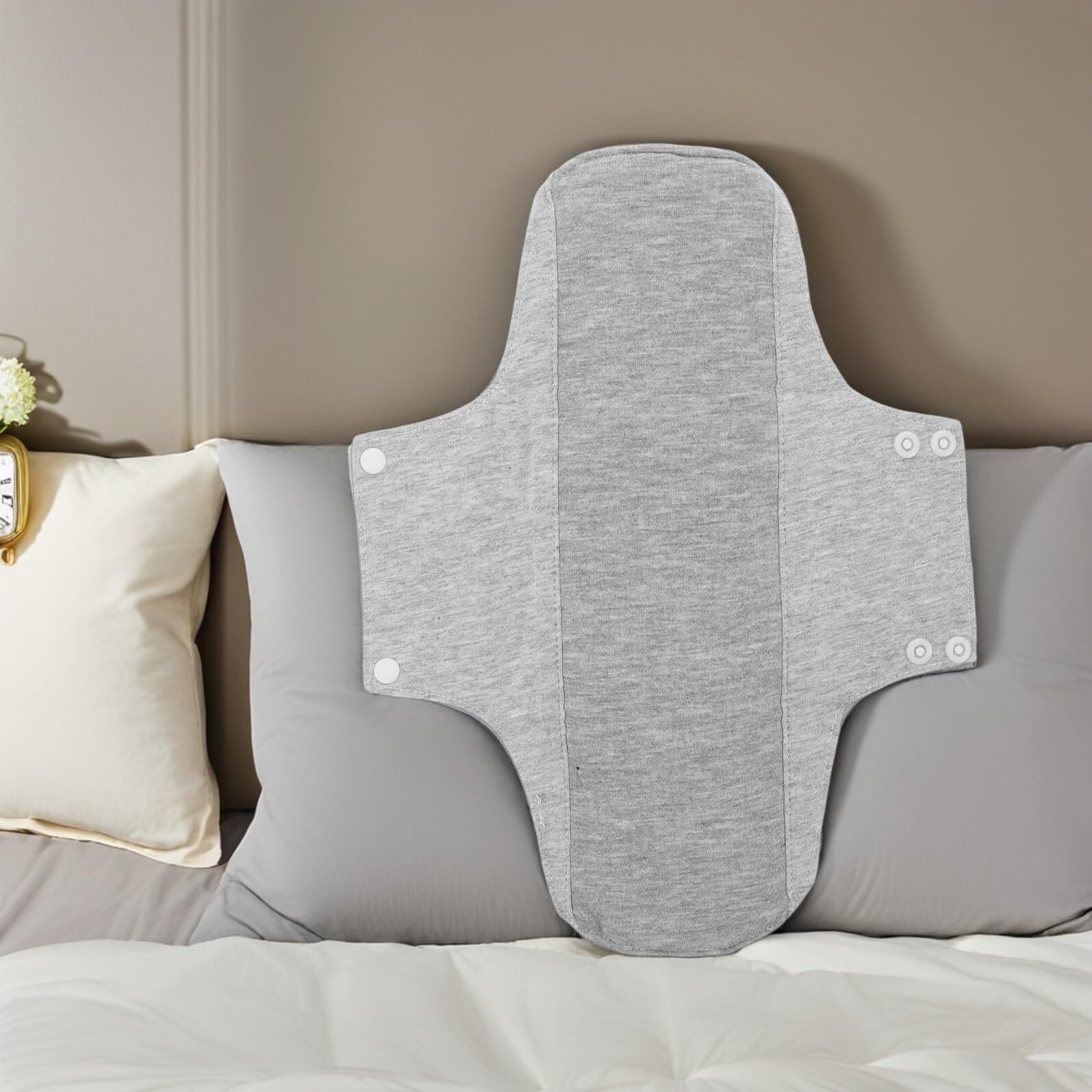 SHOWERORO Compresas Posparto Lavables 2 Unidades 22x28 Cm Absorbentes de Algodón Ultrafinas Gris para Incontinencia Femenina y Cuidado Postnatal, Protección Reutilizable para Uso — view 5