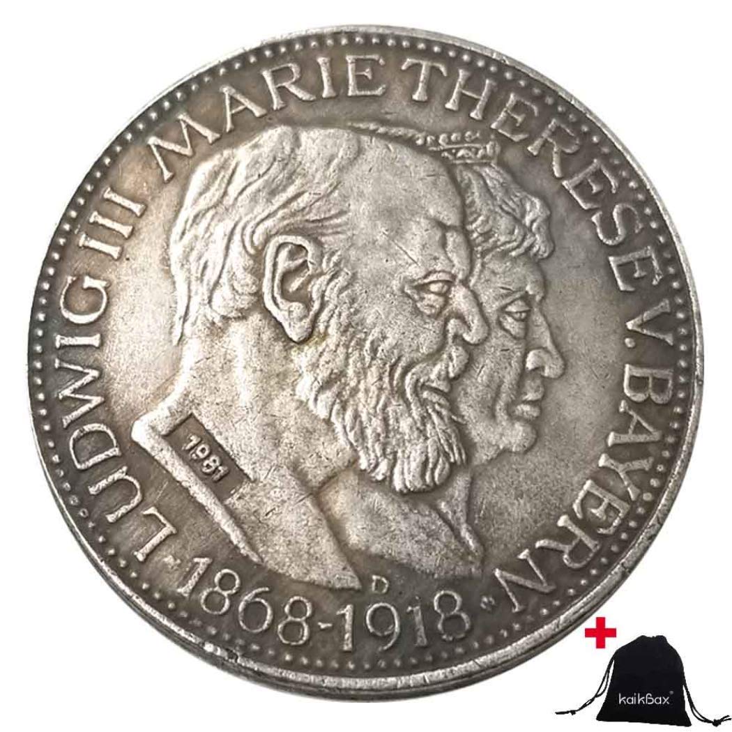 Historische Deutsche Gedenkmünze 1815-1915 | Handgeschnitzt, Mit 925er Silberüberzug | Sammlerstück In Tasche