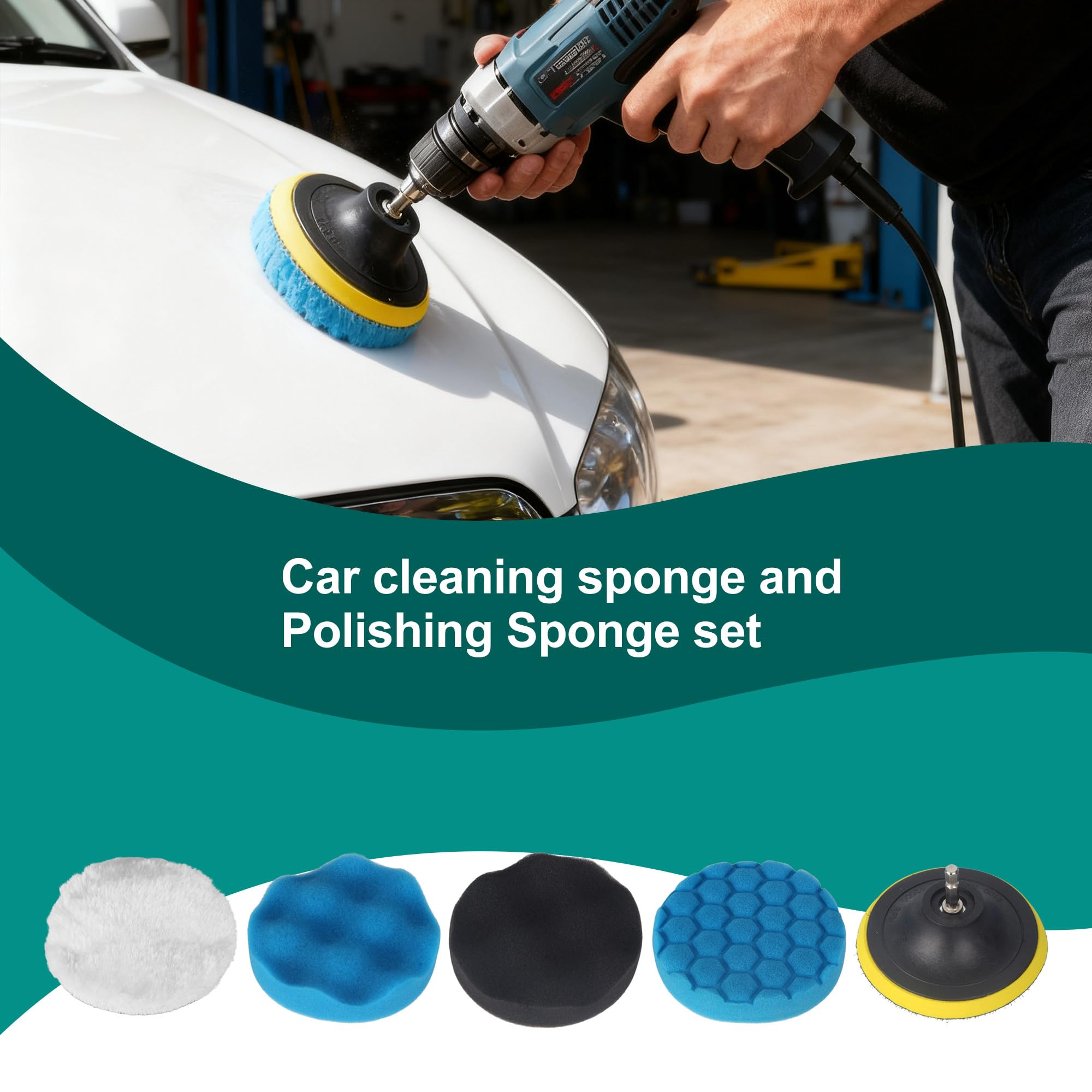 31 Pièces Kit Nettoyage Voiture avec Sac de Transport, Brosse Detailing Auto et Éponges de Polissage, Brosse Nettoyage Voiture,pour Nettoyage des pneus,Sortie d'air Auto Intérieur & Extérieur
