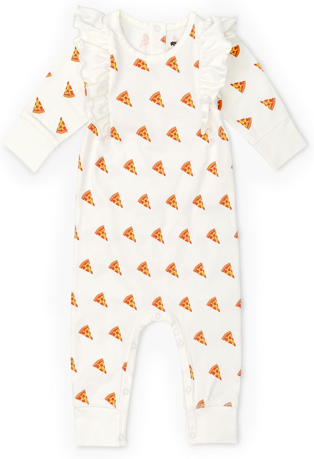 MONICA + ANDY Double Ruffle Romper, 100% Organic Baby Clothes for Girls, Baby Onesie, Newborn, Infant & Toddler Sizes