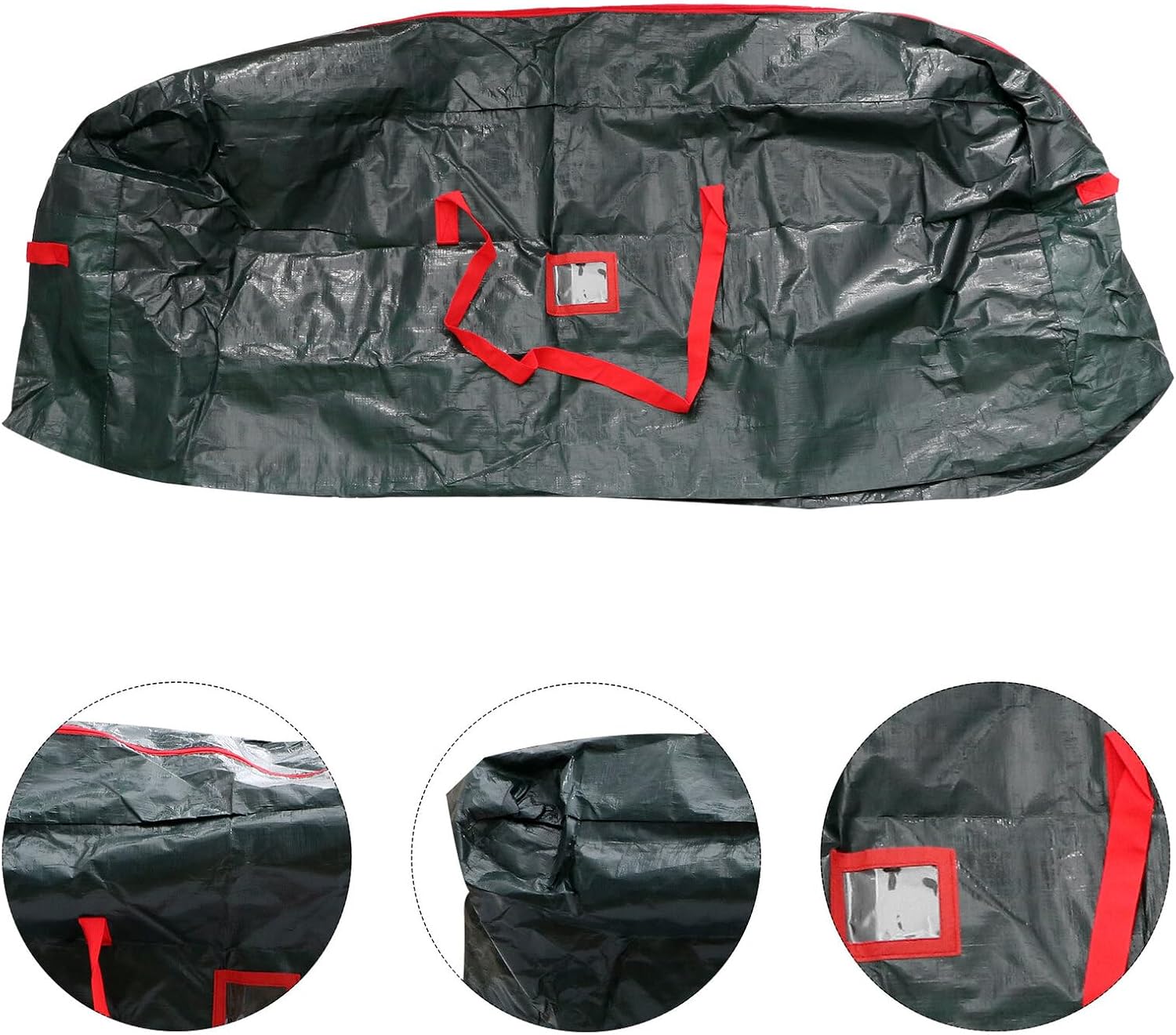 Christmas Tree Storage Bag 135x34x68cm Waterproof Xmas Tree Pouch Outdoor Household Holiday Storage Sack Sturdy with Zipper and Handles Random Color