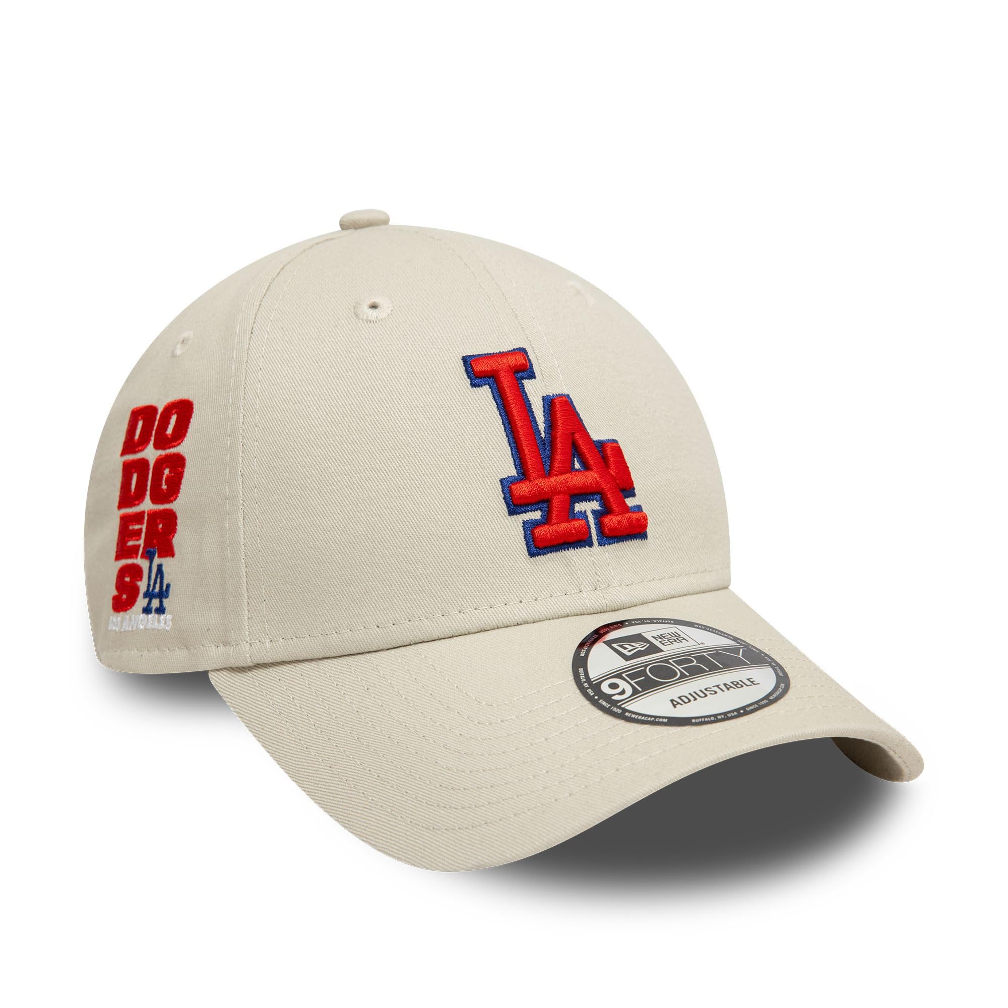 New Era LA Baseball Cap Adjustable Strapback Curved Visor MLB hat Los Angeles Dodgers Beige — image 1