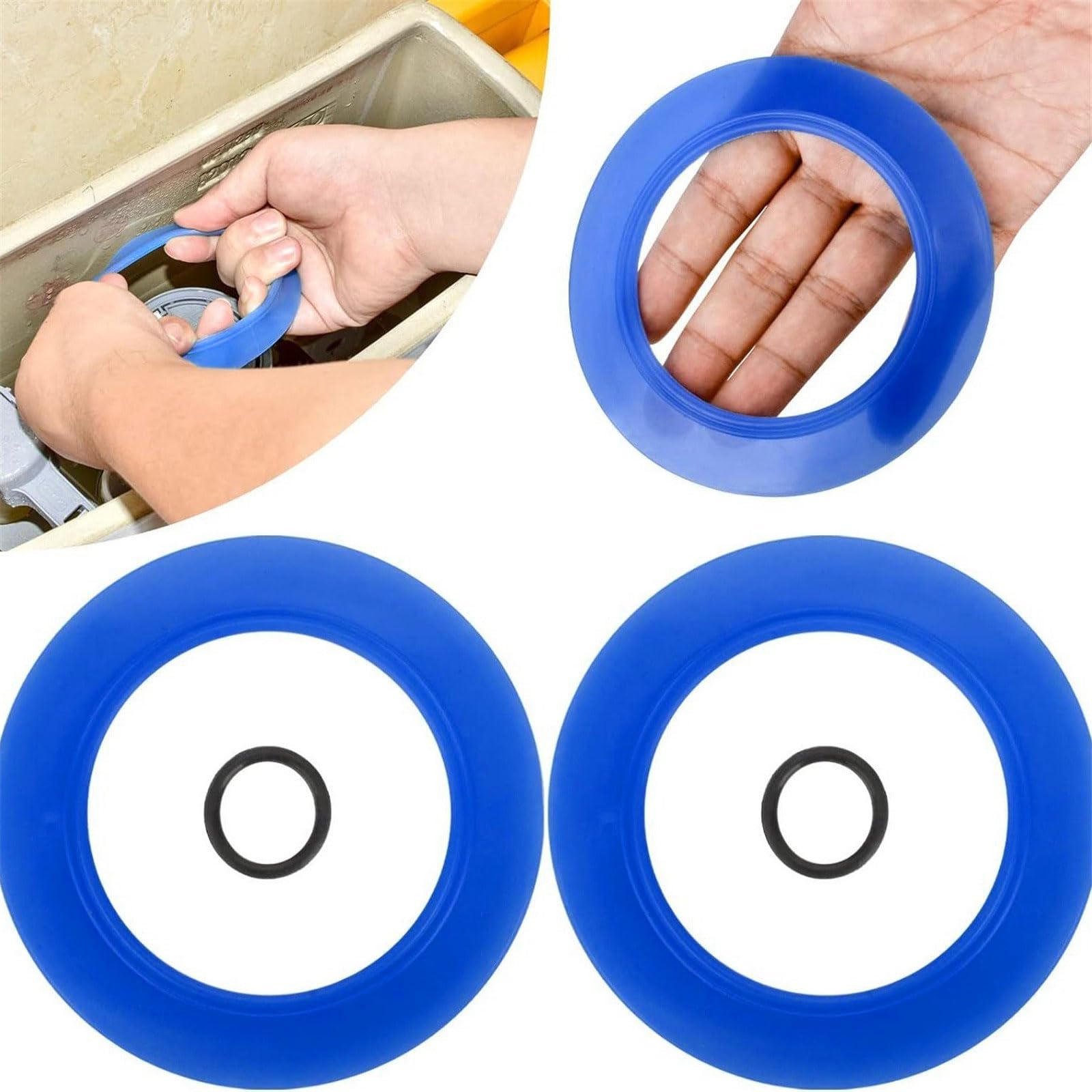 2/6pcs Safes & Rings Long Lasting Rubber Seals For Toilet