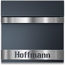 Metzler Exclusive Post Box - With Newspaper Compartment - V2A Stainless Steel - Powder Coated RAL 7016 - Dimensions: 37 × 37 × 10.5 cm