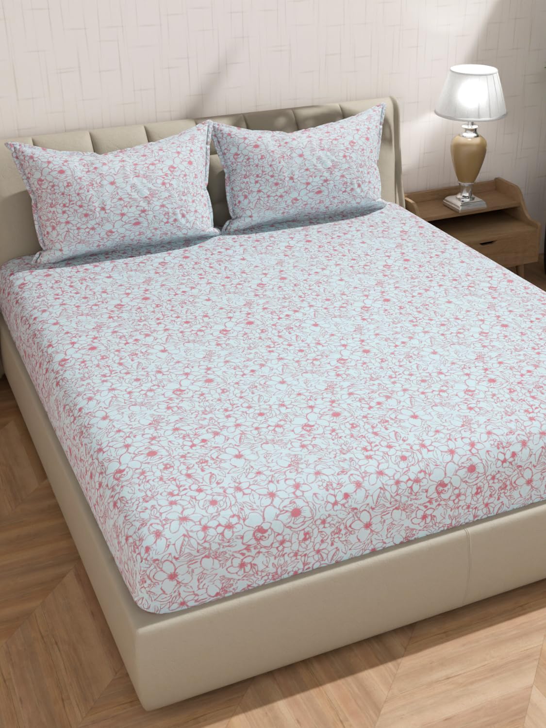 Florida Pink Floral Microfiber Bedsheet – Soft & Stylish -10