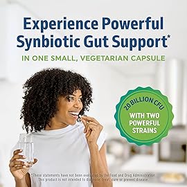 Prebiotics and Probiotics for Women & Men | Pre and Probiotics for Gut Health & Bloating Relief | Synbiotic with 20 Billion CFU Lactobacillus & Bifidobacterium | Shelf-Stable | Vegetarian | 60 Ct.